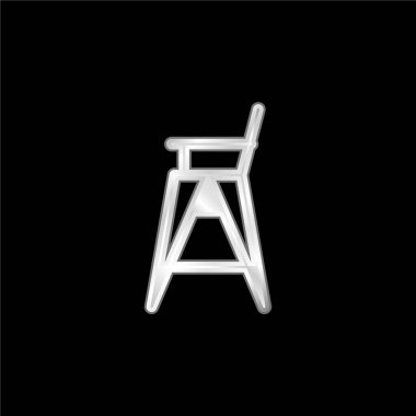 Bebek koltuğu gümüş kaplama metalik simge