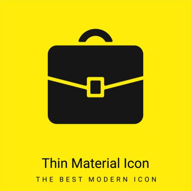 Evrak çantası en az parlak sarı madde simgesi