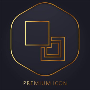 Arkaplan altın çizgi premium logosu veya simgesi
