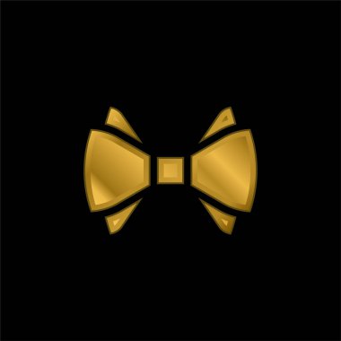 Baş Bağlama Altın Kaplama Metal Simge veya logo Vektörü