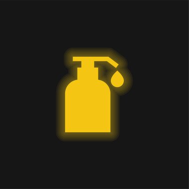Vücut yağı sarı parlak neon simgesi