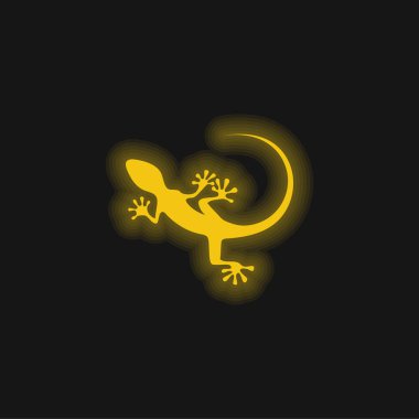 Animal yellow glowing neon icon clipart