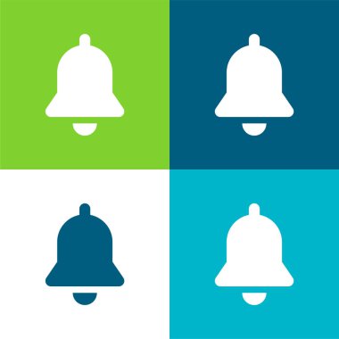 Bell Düz 4 renk simgesi seti