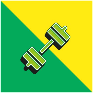 Halter Yeşil ve sarı modern 3d vektör simgesi logosu