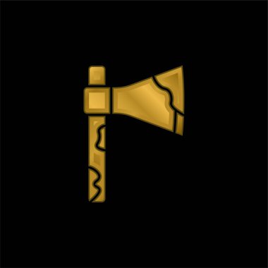 Balta altın kaplama metalik simge veya logo vektörü