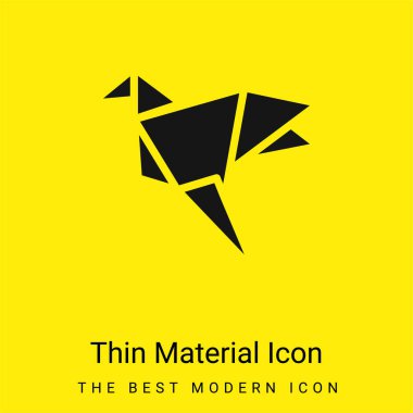 Bird minimal bright yellow material icon clipart