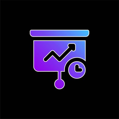 Analitik mavi gradyan vektör simgesi