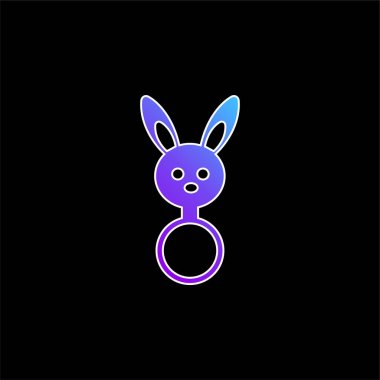 Tavşan Başlı Bebek Çıngırağı Mavi Şekil Yönlendirme simgesi