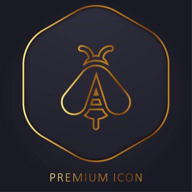 Arı altın çizgisi prim logosu veya simgesi