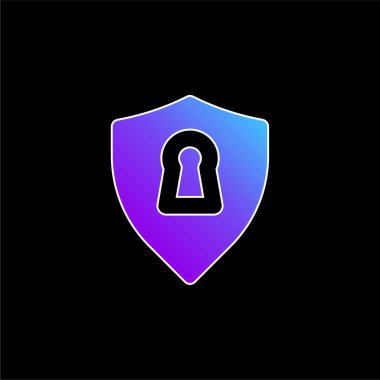 Antivirüs mavi gradyan vektör simgesi