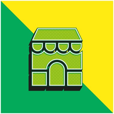 Uygulama Deposu Yeşil ve Sarı 3D vektör simgesi logosu