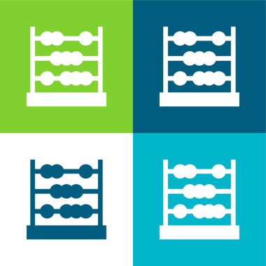 Abaküs Düz 4 renk en küçük simge kümesi