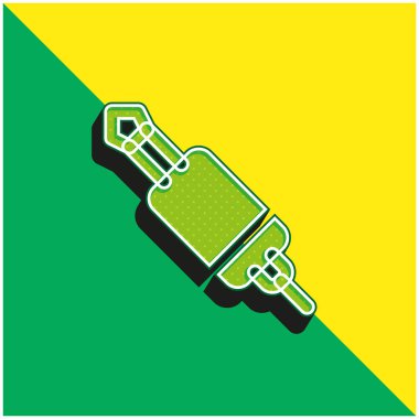 Ses Jack Green ve sarı 3D vektör simgesi logosu