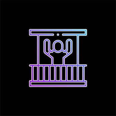 Balkon mavi gradyan vektör simgesi