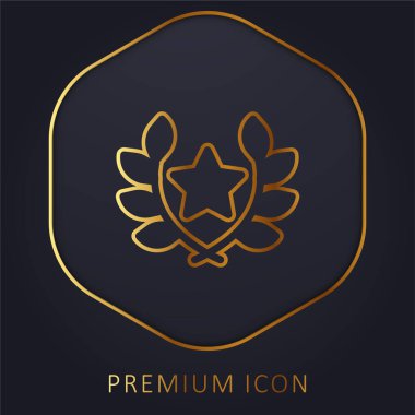 Altın çizgi prim logosu veya simgesi