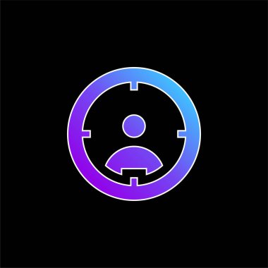 Mavi gradyan vektör simgesini hedefle