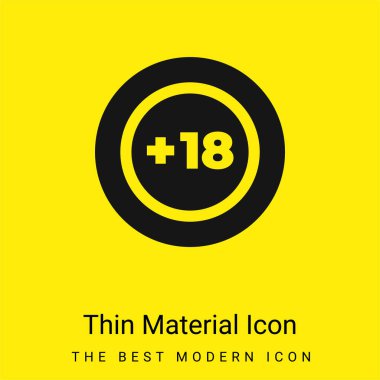+18 minimal bright yellow material icon clipart