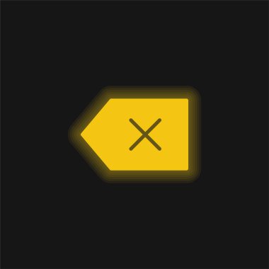 Arka plan sarı parlayan neon simgesi