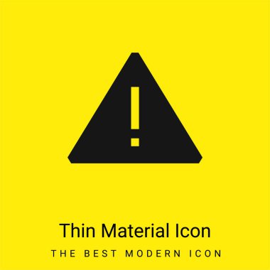 Attention minimal bright yellow material icon clipart