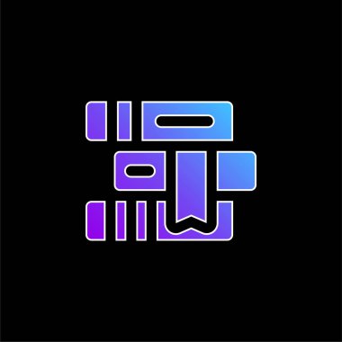 Kitaplar mavi gradyan vektör simgesi