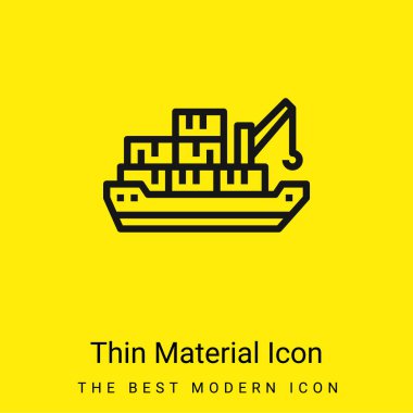 Barge minimal bright yellow material icon clipart