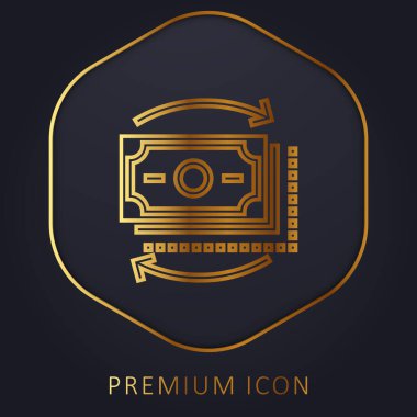 Banka altın hat premium logosu veya simgesi