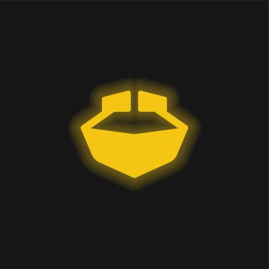 Tekne sarısı parlak neon simgesi