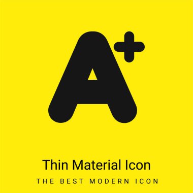 A + Mark minimal parlak madde simgesi