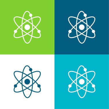 Atom Düz 4 renk en küçük simge kümesi