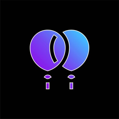 Balonlar mavi gradyan vektör simgesi