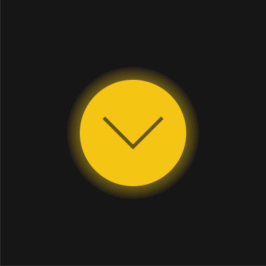 Ok Yüzü Yüzü Sarı Parlayan Neon Simgesi