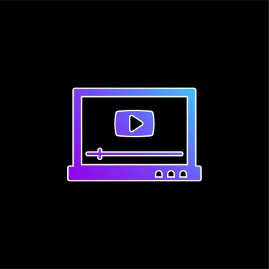 AD Video mavi gradyan vektör simgesi