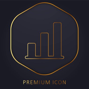 Analitik altın çizgi prim logosu veya simgesi