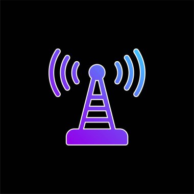 Anten mavi gradyan vektör simgesi