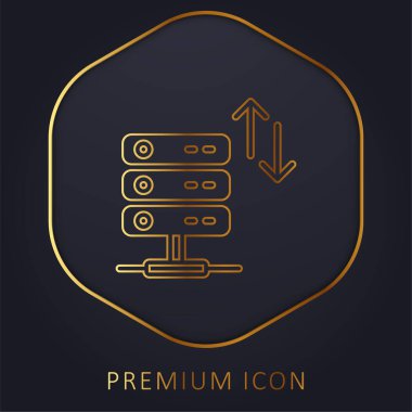 Bant genişliği altın çizgi premium logosu veya simgesi
