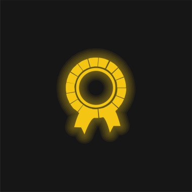 Ödül Rozeti Sarı Parlak Neon simgesi