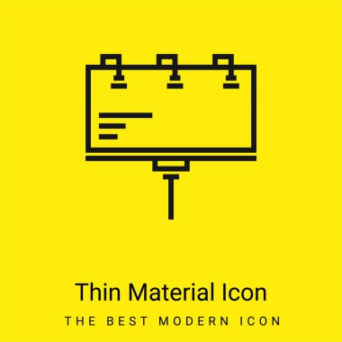 Reklam panosu en az sarı malzeme simgesi