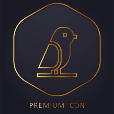 Kuş altın çizgisi premium logosu veya simgesi