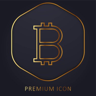 Bitcoin Altın Hat prim logosu veya simgesi imzala