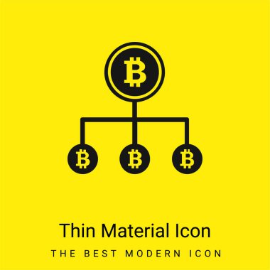 Bitcoin İniş Çizgisi Grafiksel asgari sarı malzeme simgesi