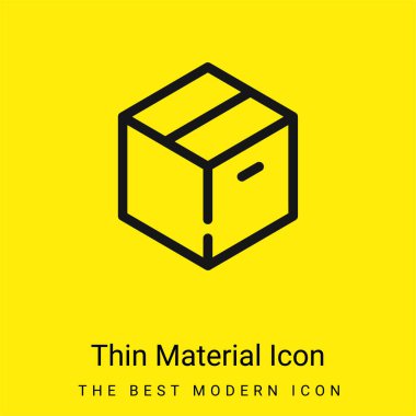 Big Box minimal bright yellow material icon clipart