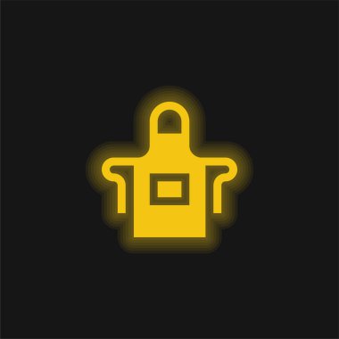 Önlük sarısı parlak neon simgesi