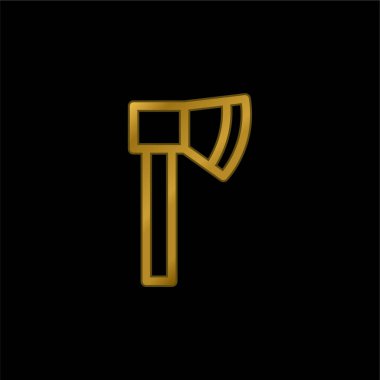 Balta altın kaplama metalik simge veya logo vektörü