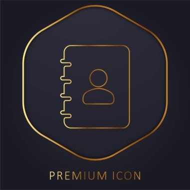 Gündem altın çizgisi prim logosu veya simgesi