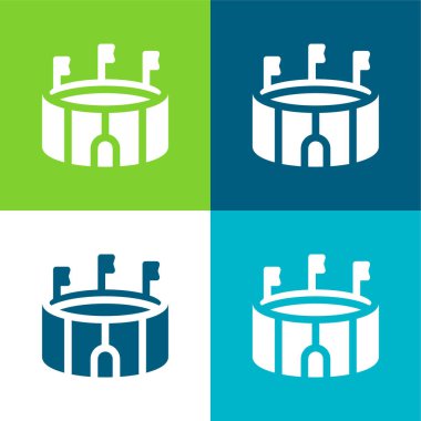 Arena Düz 4 renk en küçük simge kümesi