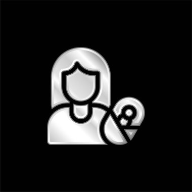 Üvey anne gümüş kaplama metalik simge