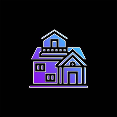 Mimari mavi gradyan vektör simgesi