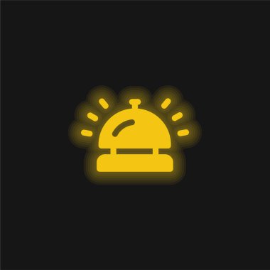 Zil sarısı parlak neon simgesi