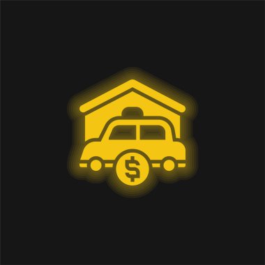 Parlak sarı neon simgesini gösterir