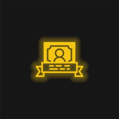 Parlak sarı neon simgeler